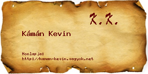 Kámán Kevin névjegykártya